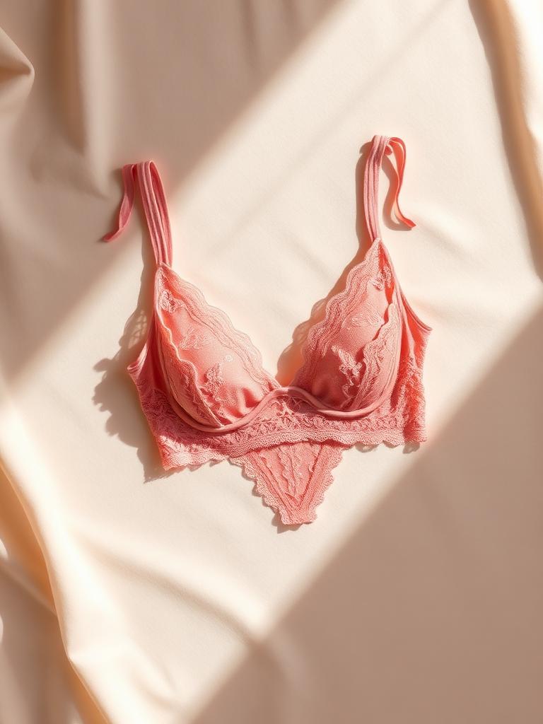 Conjunto Renda Rosé